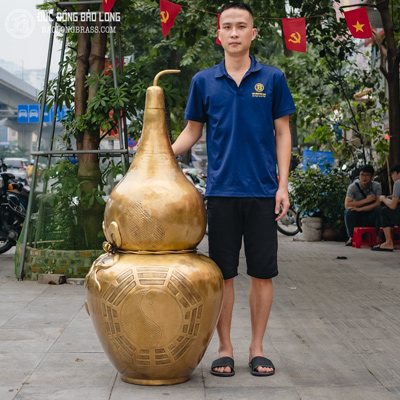 Hồ Lô Bát Quái Kích Thước Lớn Bằng Đồng 1m35