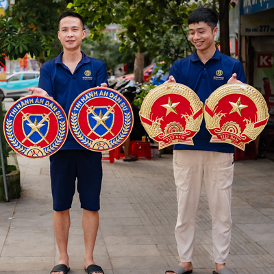 Logo Quốc Huy, Logo Thi Hành Án Cỡ Nhỏ Bằng Đồng ĐK40Cm