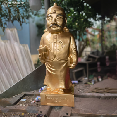 Tượng Quản Gia Bằng Đồng Đỏ Cao 61Cm